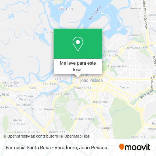 Farmácia Santa Rosa - Varadouro mapa