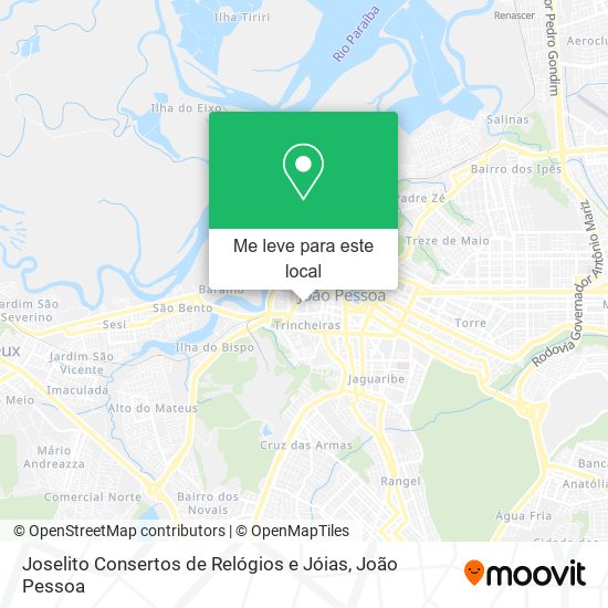 Joselito Consertos de Relógios e Jóias mapa
