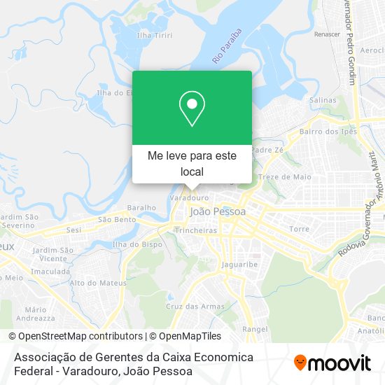 Associação de Gerentes da Caixa Economica Federal - Varadouro mapa