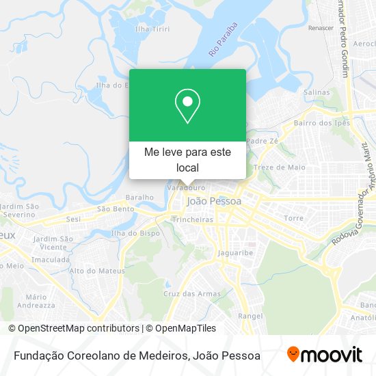 Fundação Coreolano de Medeiros mapa