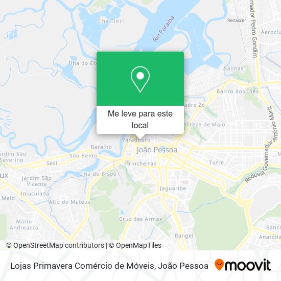 Lojas Primavera Comércio de Móveis mapa