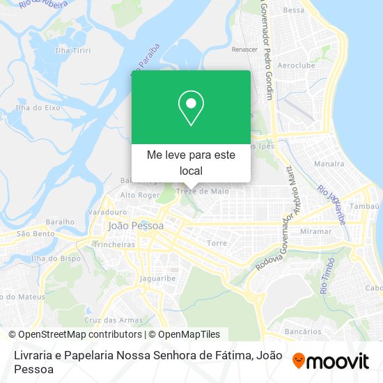 Livraria e Papelaria Nossa Senhora de Fátima mapa