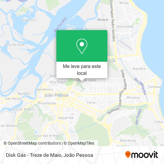 Disk Gás - Treze de Maio mapa