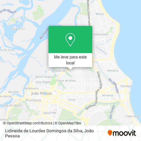 Lidineide de Lourdes Domingos da Silva mapa