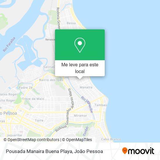 Pousada Manaira Buena Playa mapa