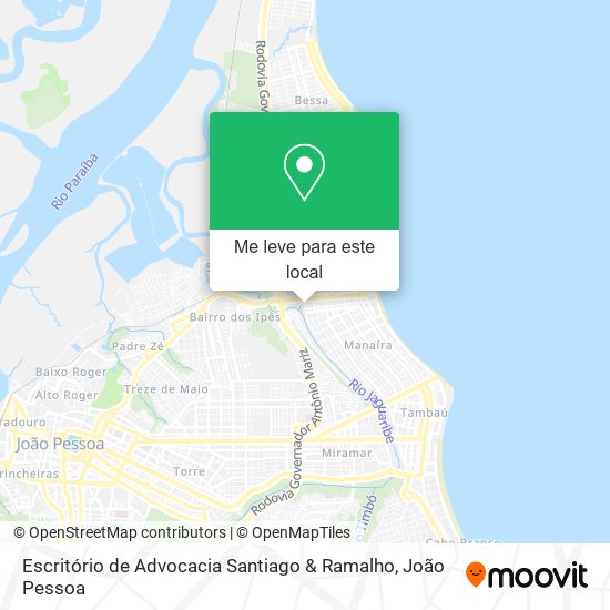 Escritório de Advocacia Santiago & Ramalho mapa