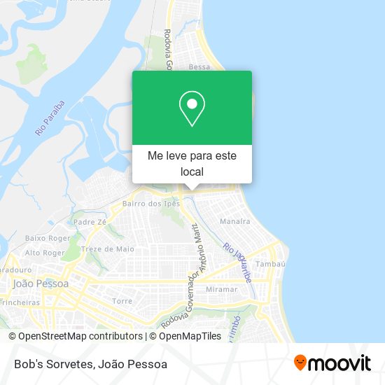 Bob's Sorvetes mapa