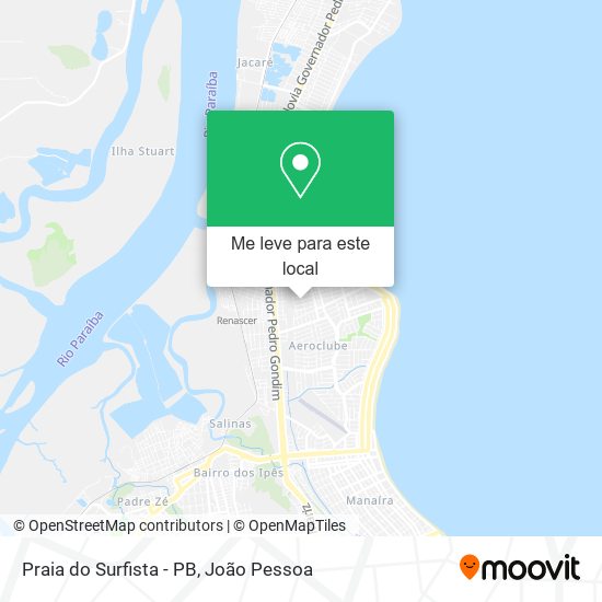 Praia do Surfista - PB mapa