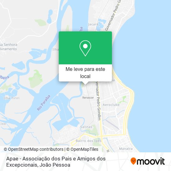 Apae - Associação dos Pais e Amigos dos Excepcionais mapa