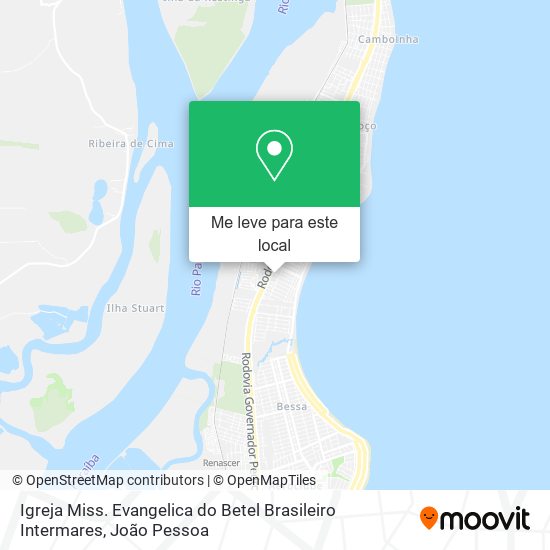 Igreja Miss. Evangelica do Betel Brasileiro Intermares mapa