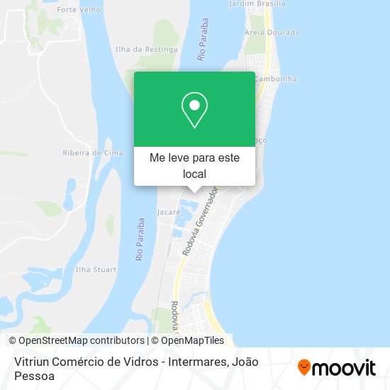 Vitriun Comércio de Vidros - Intermares mapa