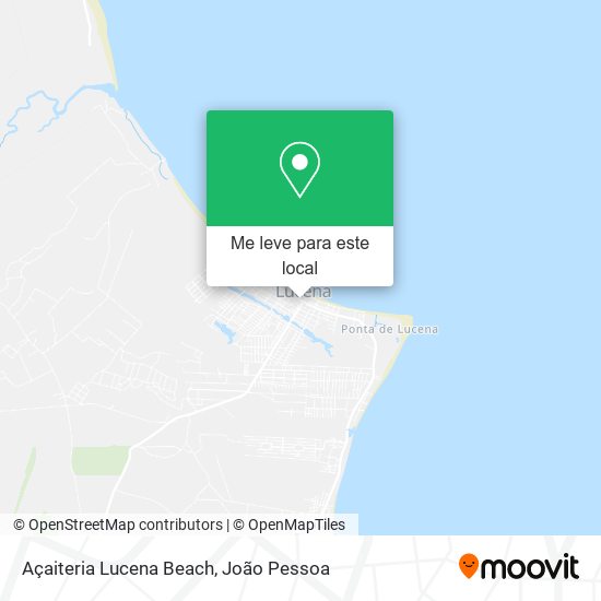Açaiteria Lucena Beach mapa
