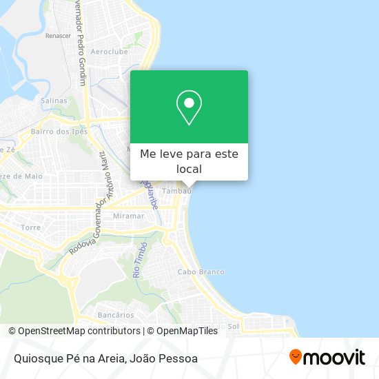 Quiosque Pé na Areia mapa