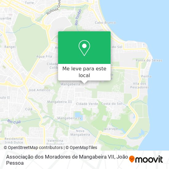 Associação dos Moradores de Mangabeira VII mapa