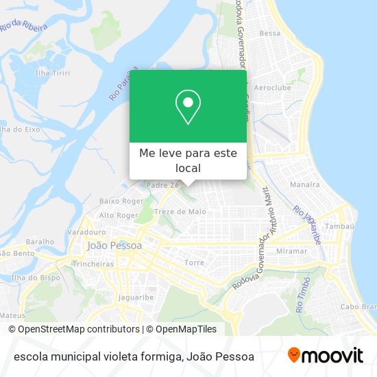 escola municipal violeta formiga mapa