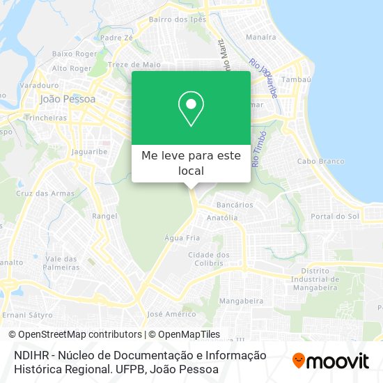 NDIHR - Núcleo de Documentação e Informação Histórica Regional. UFPB mapa