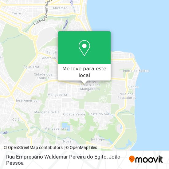 Rua Empresário Waldemar Pereira do Egito mapa