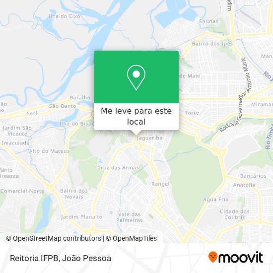 Reitoria IFPB mapa