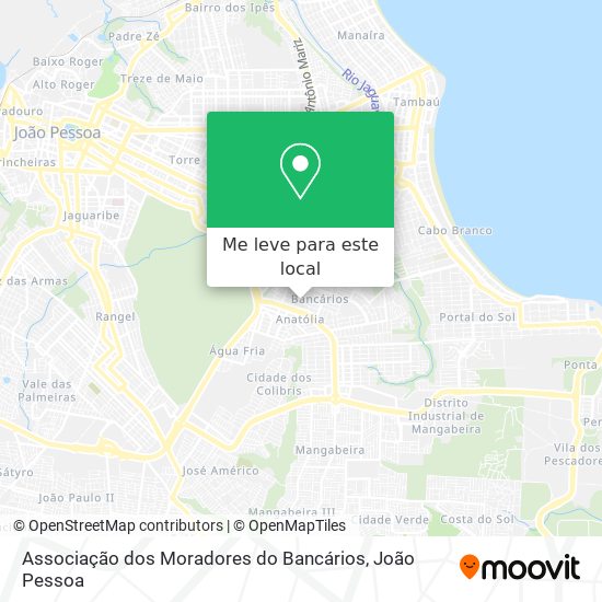 Associação dos Moradores do Bancários mapa