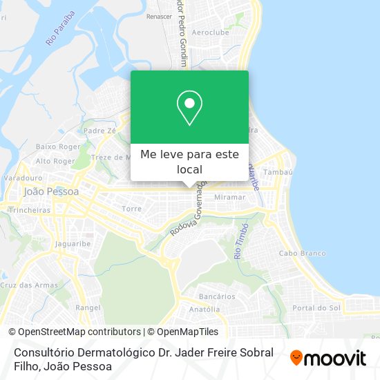 Consultório Dermatológico Dr. Jader Freire Sobral Filho mapa