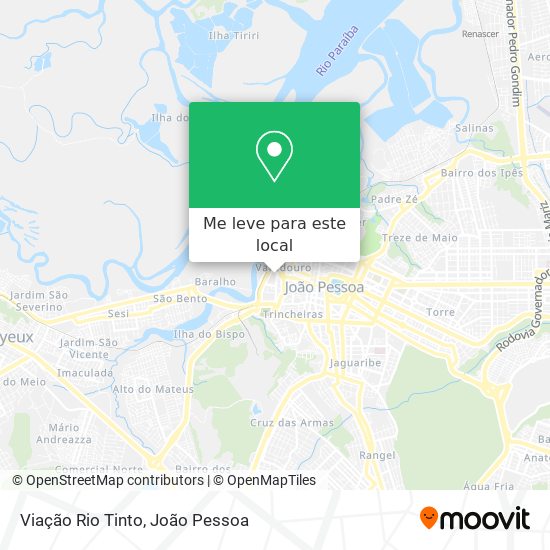 Viação Rio Tinto mapa