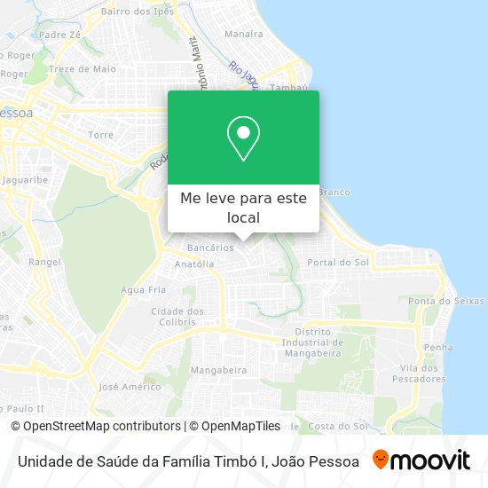 Unidade de Saúde da Família Timbó I mapa