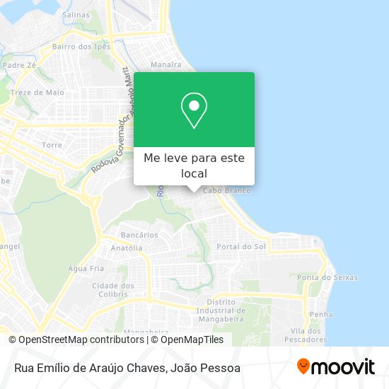 Rua Emílio de Araújo Chaves mapa