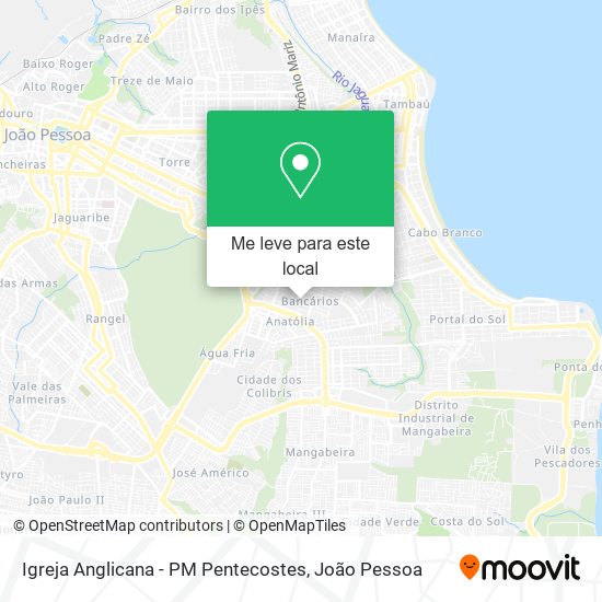 Igreja Anglicana - PM Pentecostes mapa