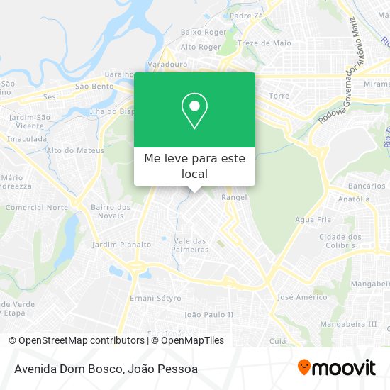Avenida Dom Bosco mapa