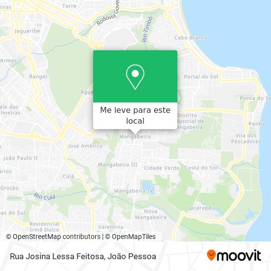 Rua Josina Lessa Feitosa mapa