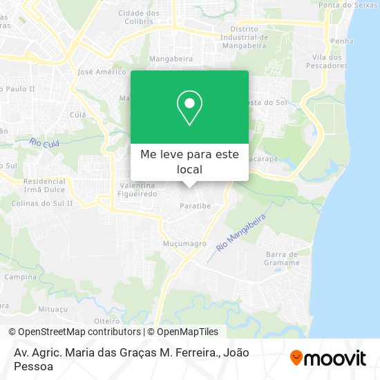 Av. Agric. Maria das Graças M. Ferreira. mapa