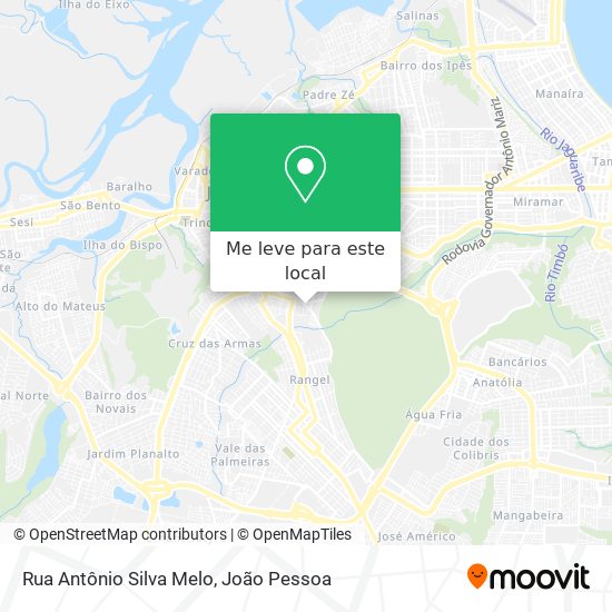 Rua Antônio Silva Melo mapa