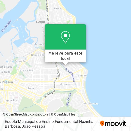 Escola Municipal de Ensino Fundamental Nazinha Barbosa mapa