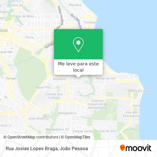 Rua Josias Lopes Braga mapa
