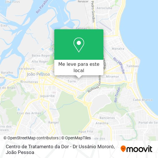 Centro de Tratamento da Dor - Dr Ussânio Mororó mapa