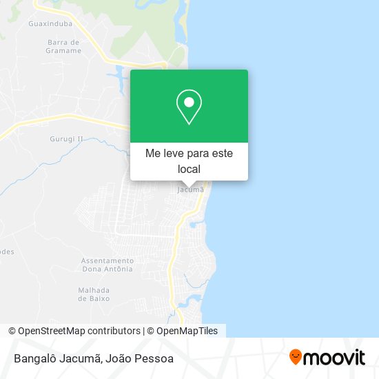 Bangalô Jacumã mapa