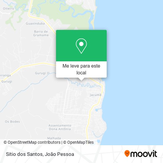 Sítio dos Santos mapa