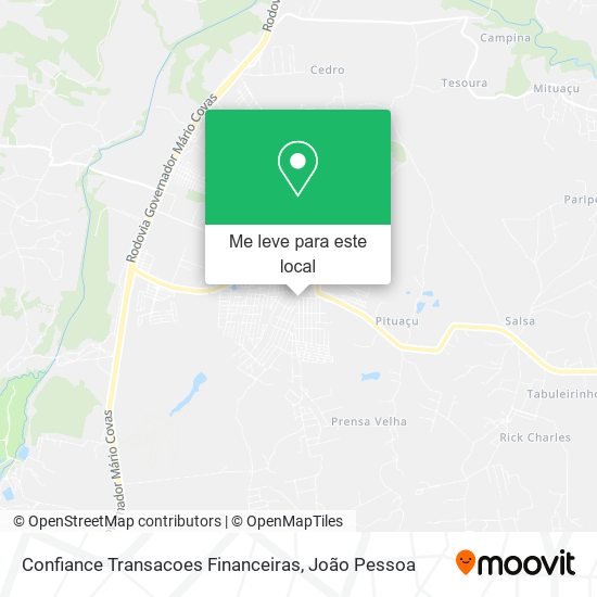 Confiance Transacoes Financeiras mapa