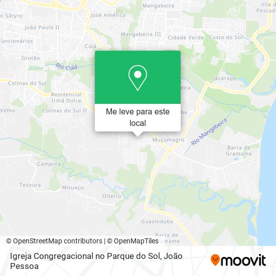 Igreja Congregacional no Parque do Sol mapa