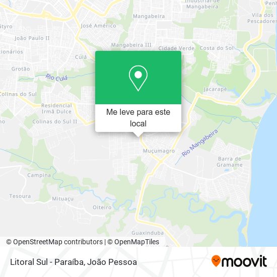 Litoral Sul - Paraíba mapa