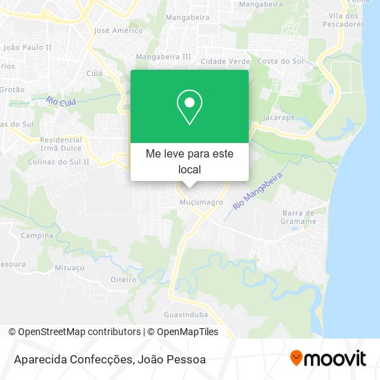 Aparecida Confecções mapa