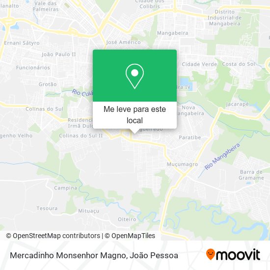 Mercadinho Monsenhor Magno mapa