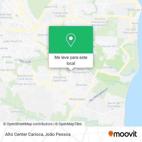 Alto Center Carioca mapa