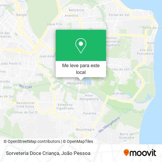 Sorveteria Doce Criança mapa