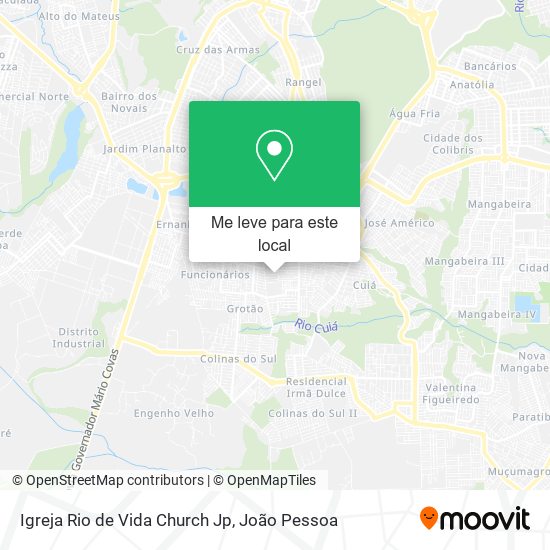 Igreja Rio de Vida Church Jp mapa