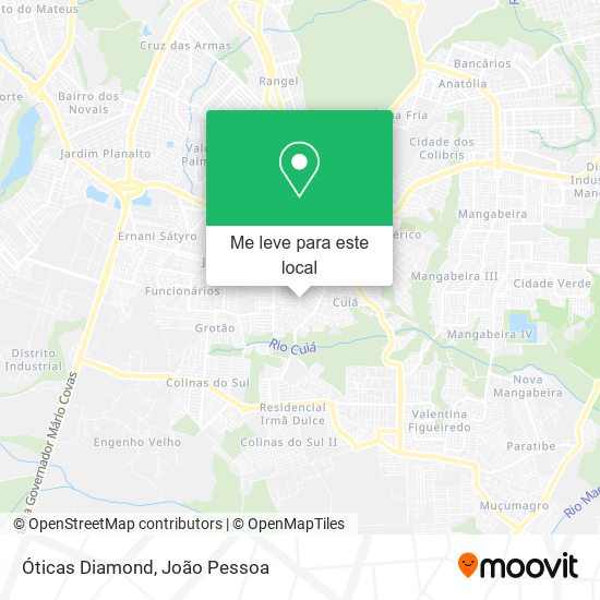 Óticas Diamond mapa