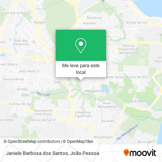 Janiele Barbosa dos Santos mapa