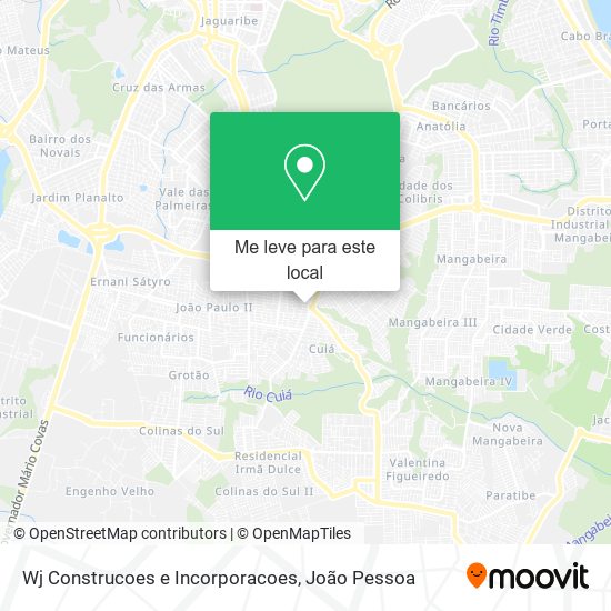 Wj Construcoes e Incorporacoes mapa