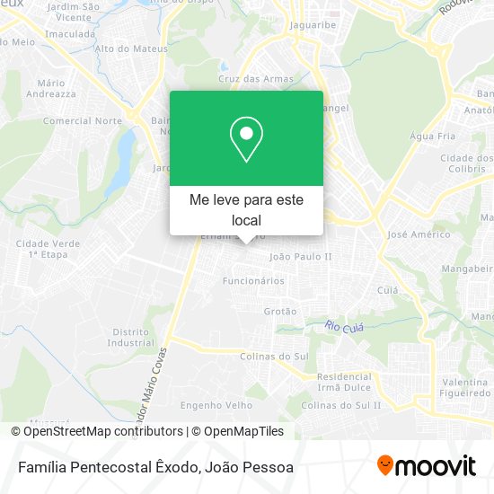 Família Pentecostal Êxodo mapa