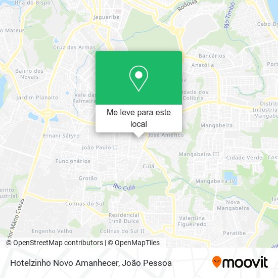 Hotelzinho Novo Amanhecer mapa